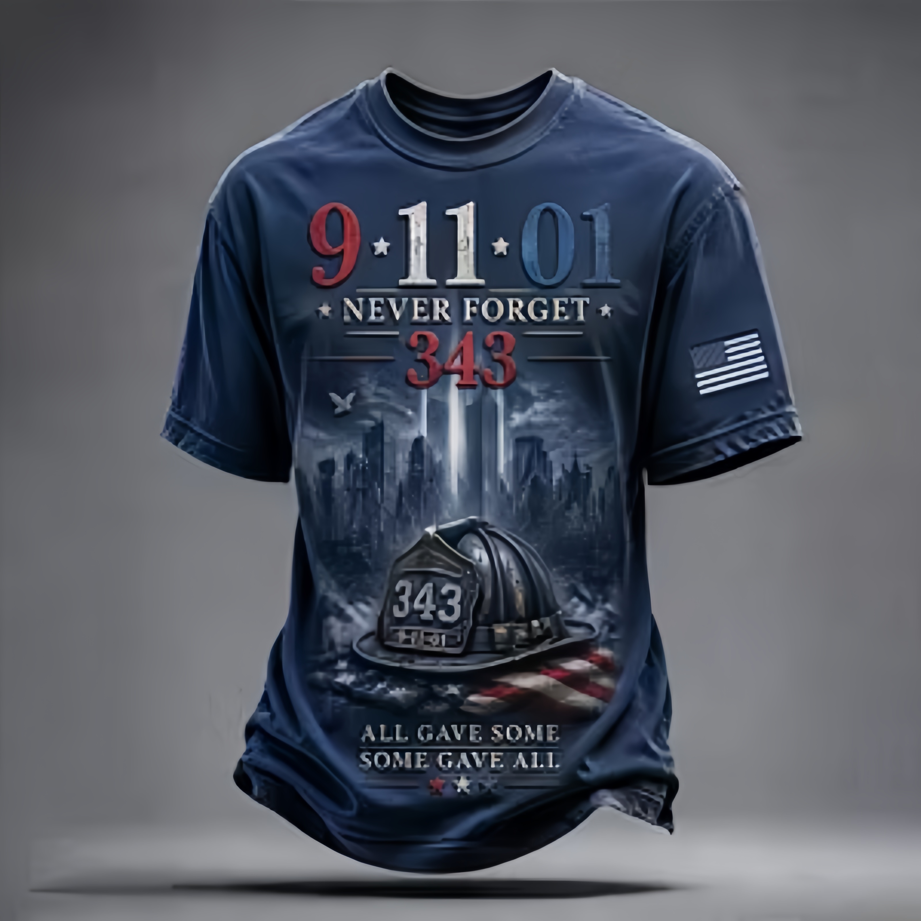 Never Forget 343 Memorial T-Shirt Collection – 9/11 Tribute Graphic Tees
