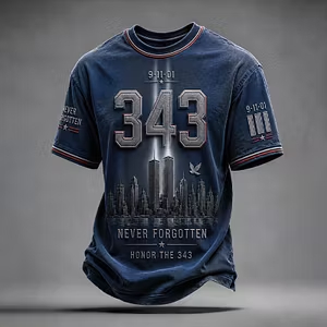 Navy 343 skyline memorial shirt