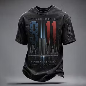 Black 911 skyline memorial shirt