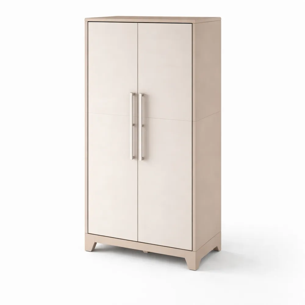 Armadio Portascope da Esterno con Ripiani Pieghevoli, Ideale per Balcone e Giardino, 80x44x182 cm