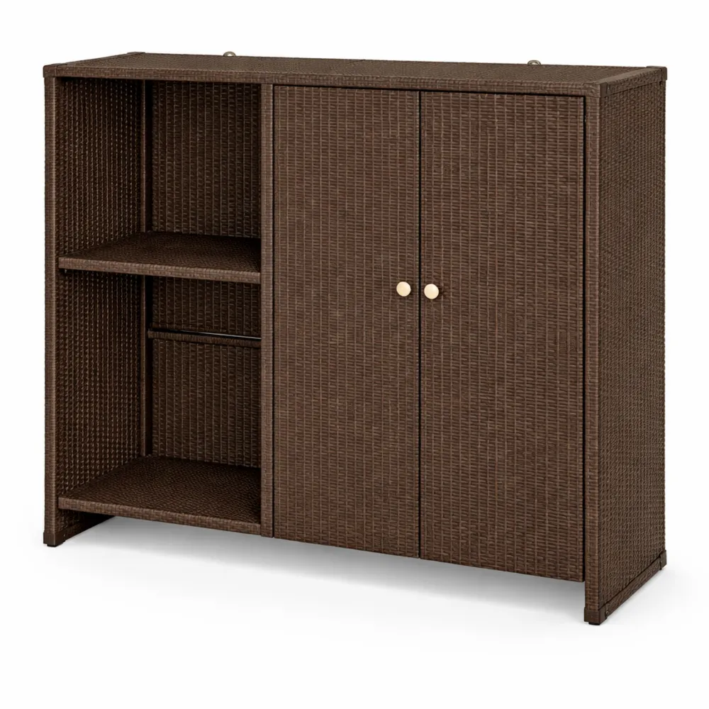 Armadio in Rattan Resistente ai UV per Giardino