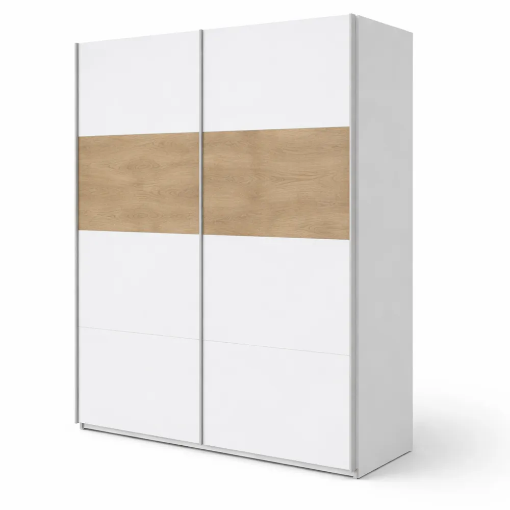 Guardaroba 2 Ante Scorrevoli con Asta e Ripiano per Camera Moderna