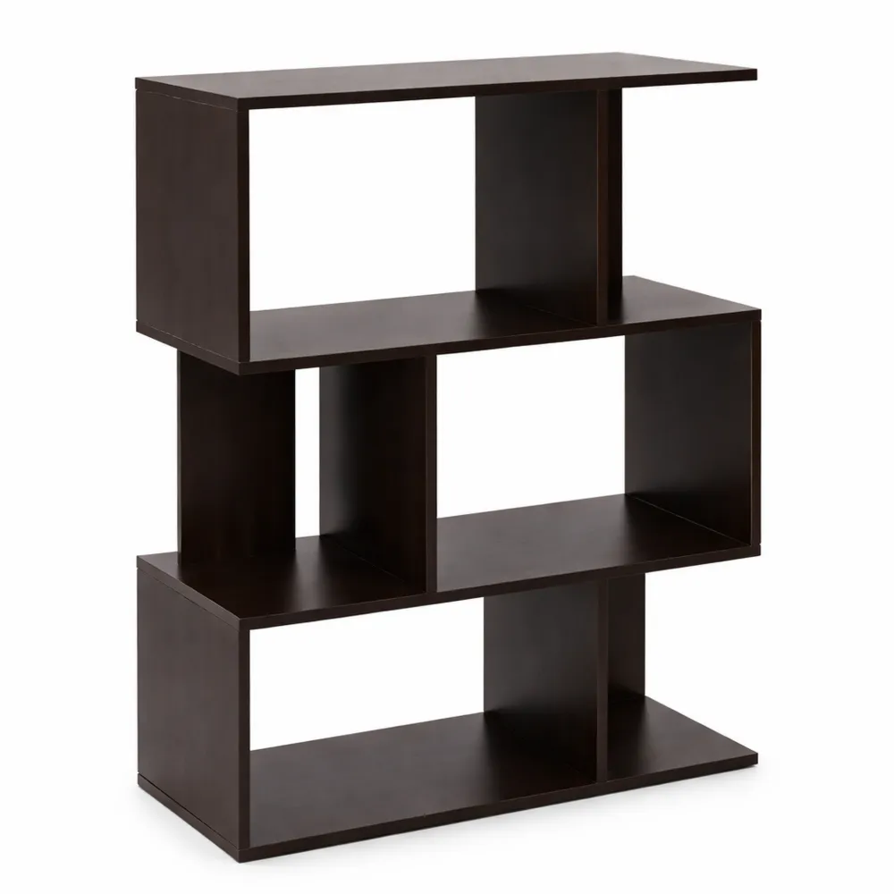 Libreria Bassa in Legno, Colore Espresso