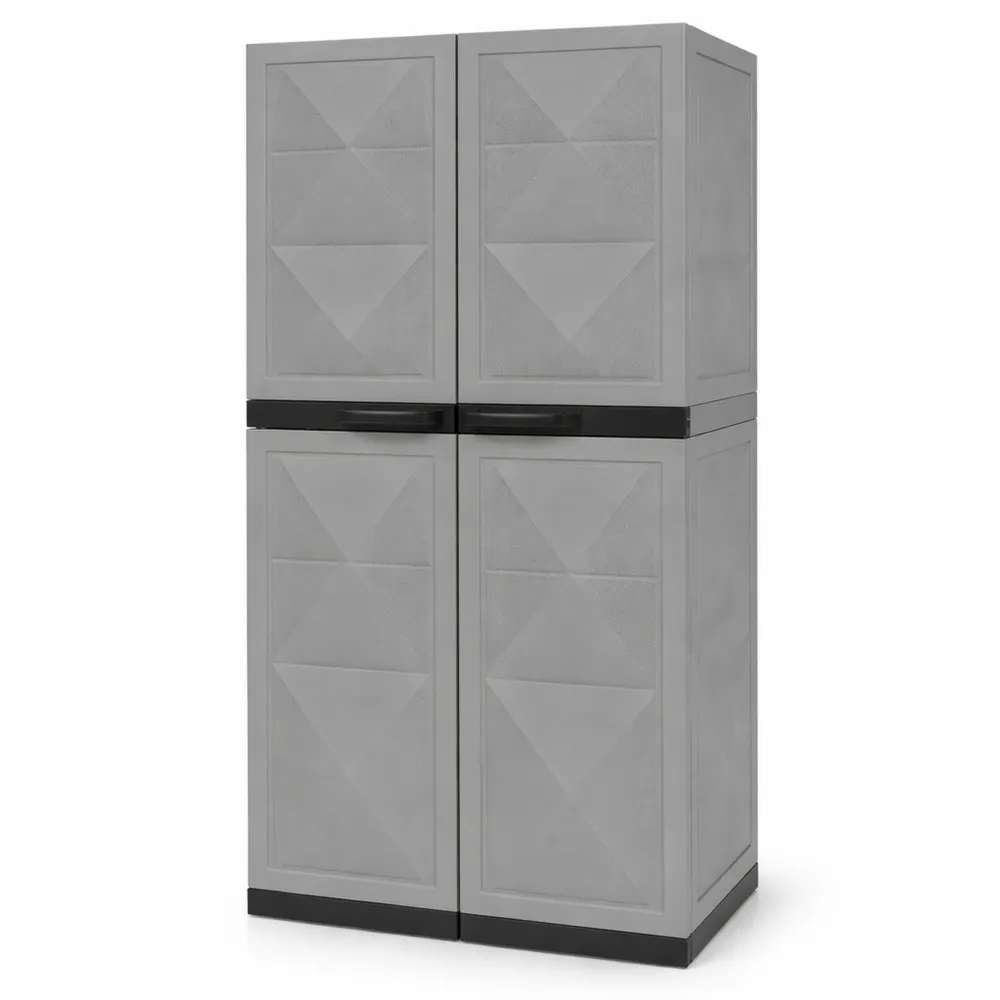 Armadio Multiuso 3 Ripiani per Interni ed Esterni, Facile da Montare