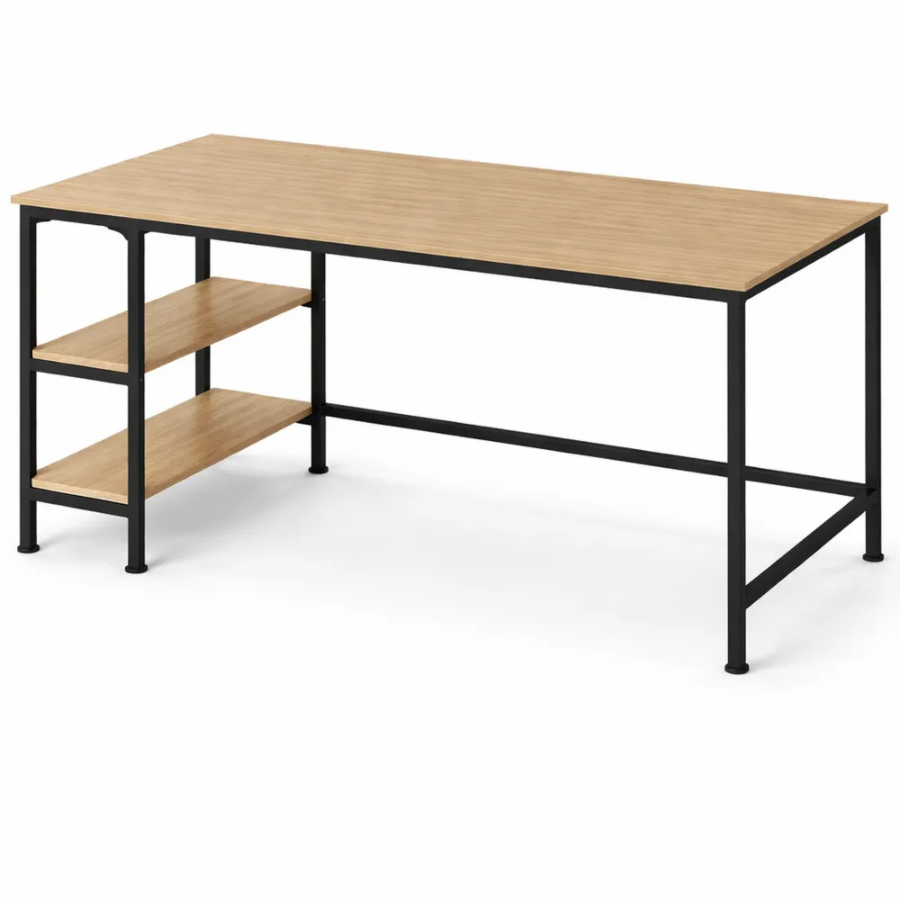 Scrivania per Computer Salvaspazio in Legno Chiaro 120x60x75,5 cm