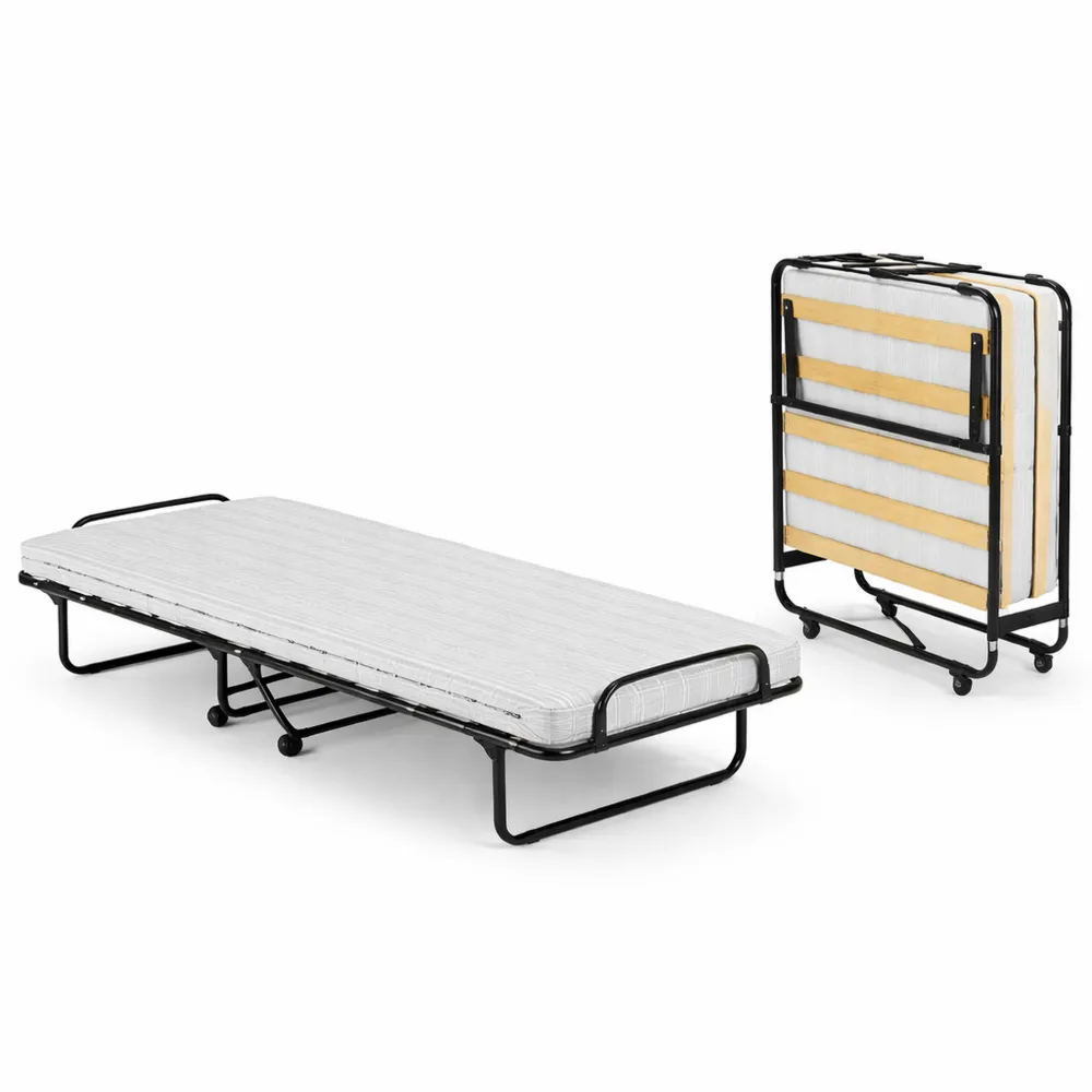 Letto pieghevole salvaspazio con materasso e rete a doghe