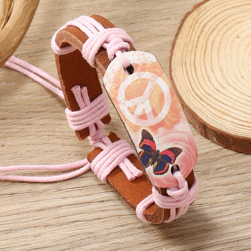 Vintage Hippie Vibe Peace Braid Bracelet