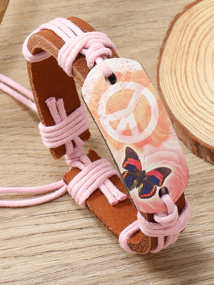 Vintage Hippie Vibe Peace Braid Bracelet