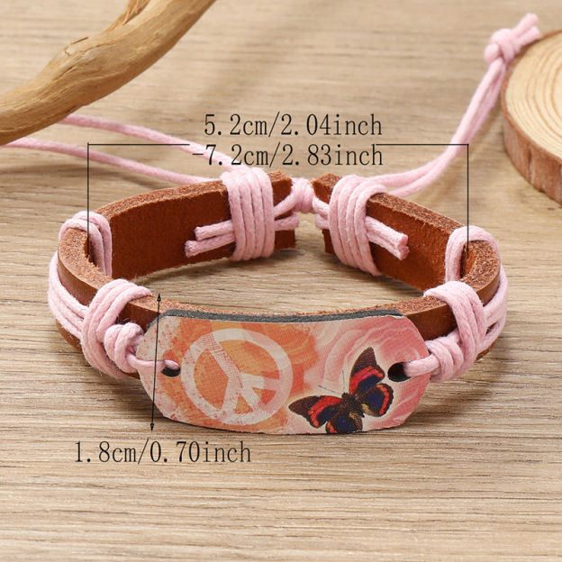 Vintage Hippie Vibe Peace Braid Bracelet