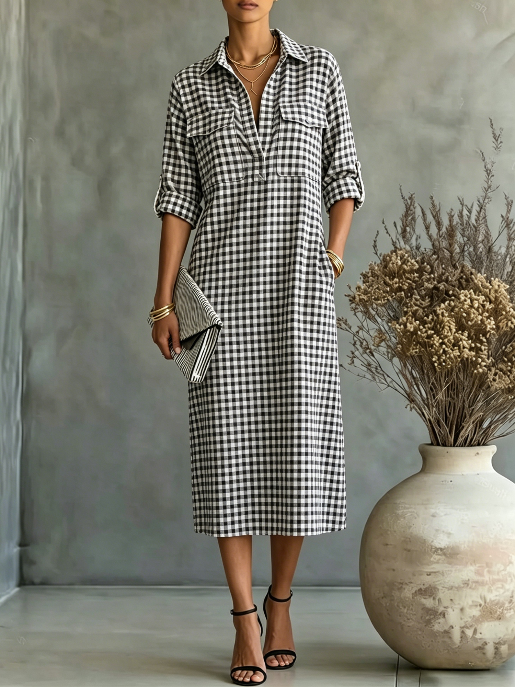50% OFF🔥 Women’s Golden Meadow Shirt Dress