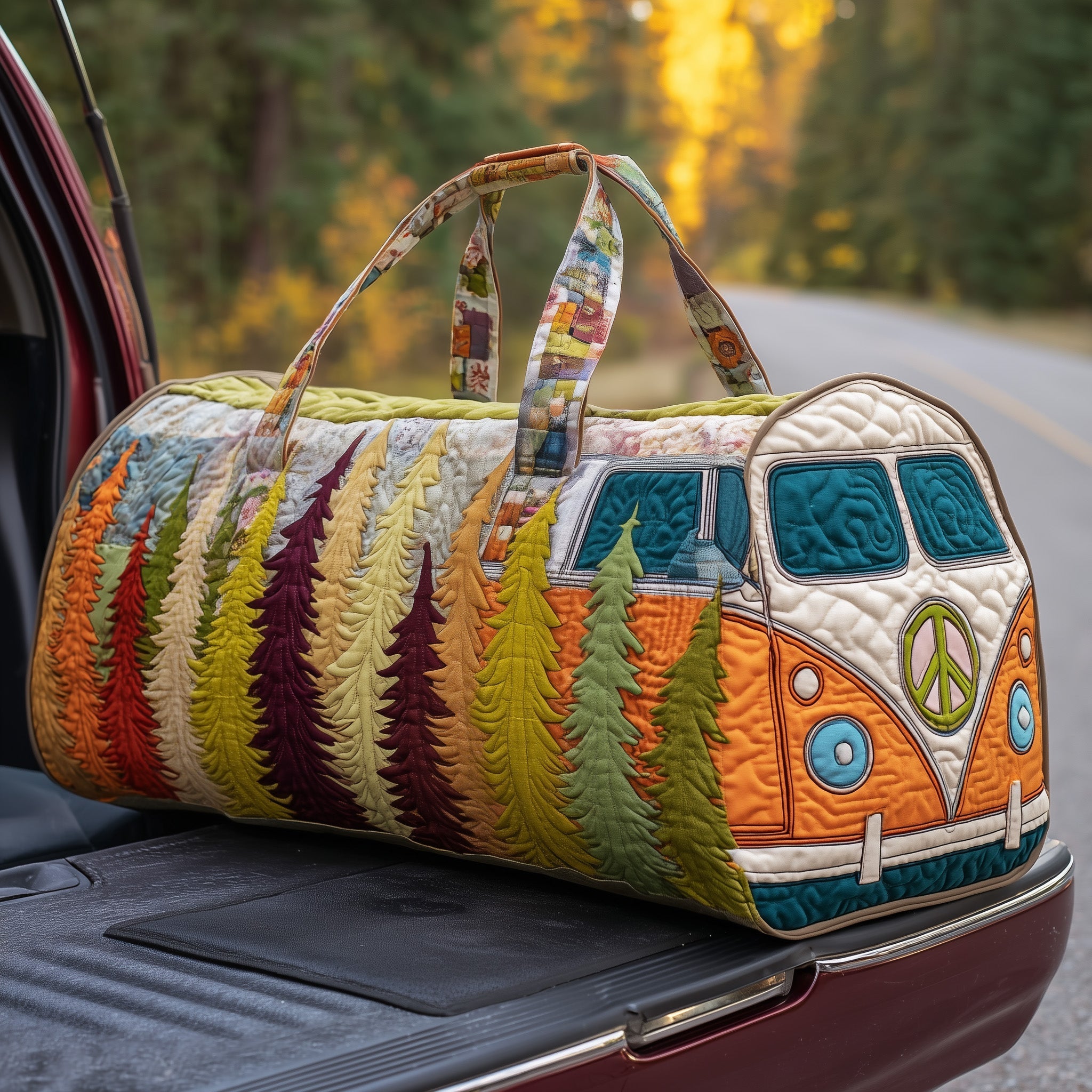 Hippie Van Quilted Duffle Bag GFTOTP10621