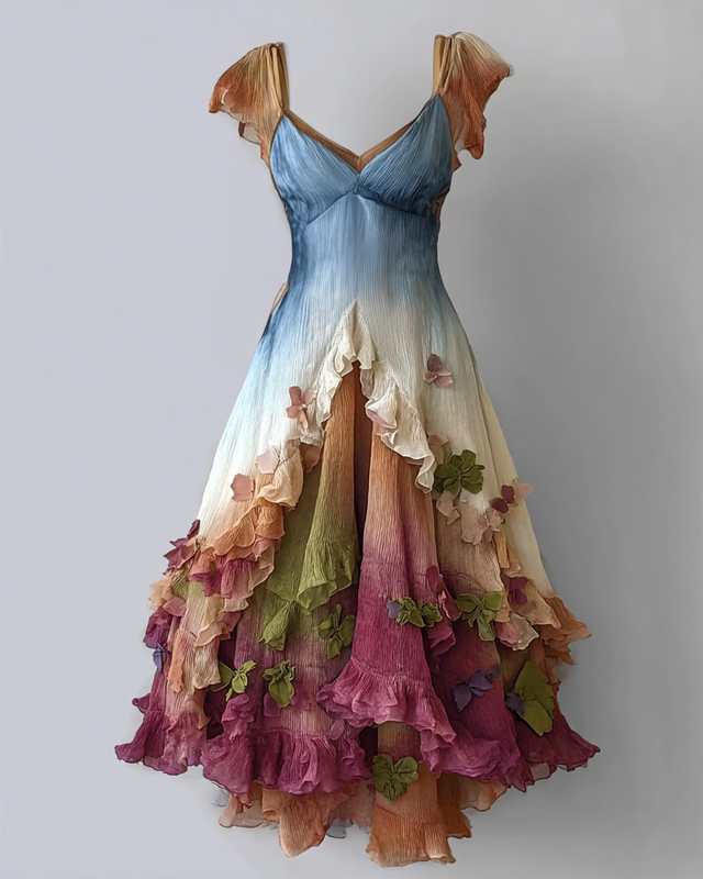 Original design color-blocked women's dress9355
