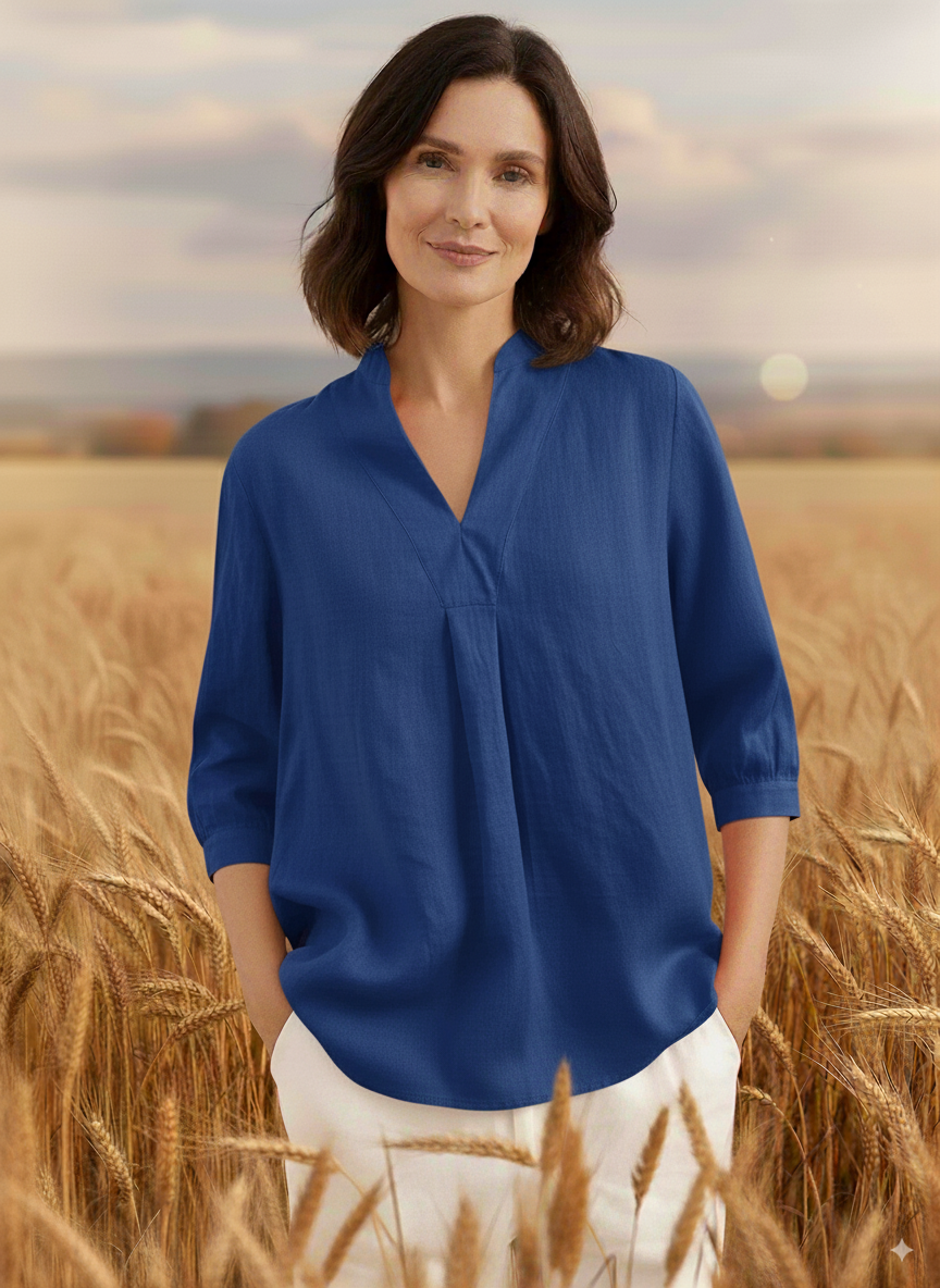 CLEARANCE🔥 Linen V Neck Top