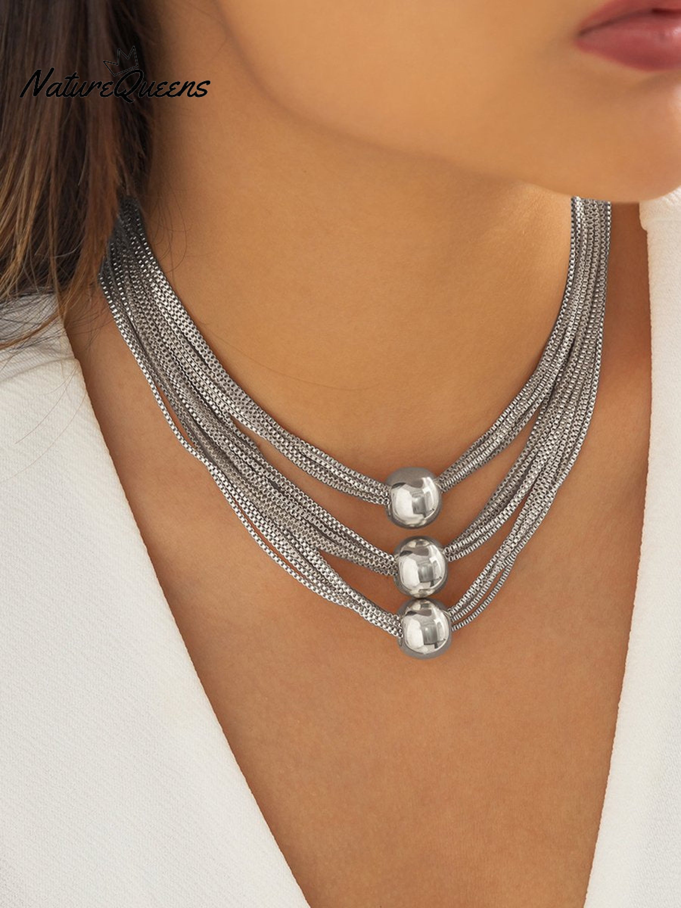 Punk Multi-layered Necklace Bracelet