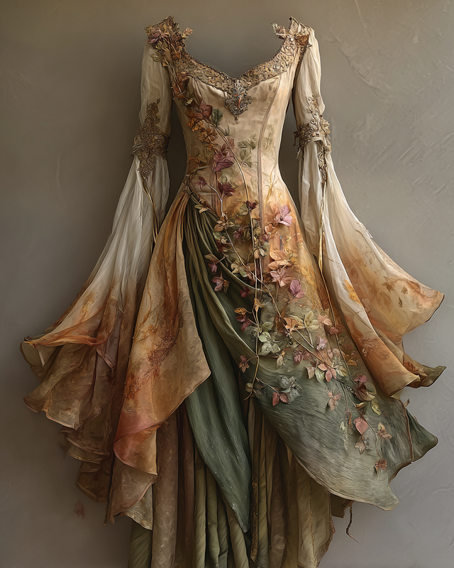 Elegant A-line Flowing Dress 4405