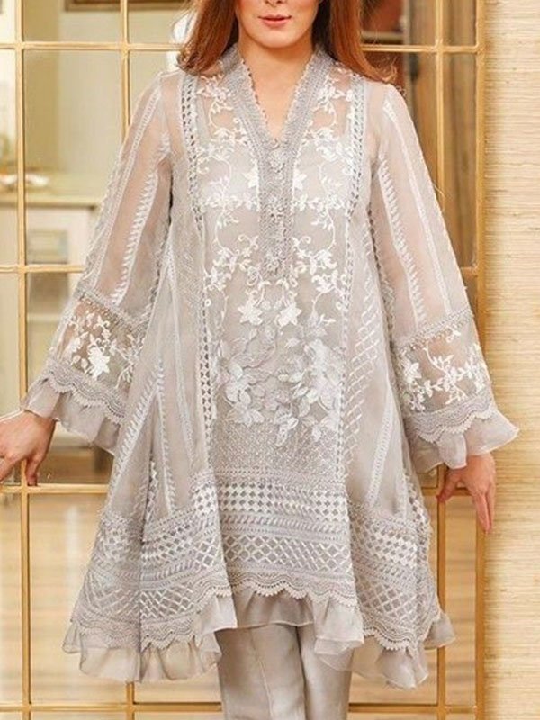 Lace Temperament Simple And Elegant Ladies Suit