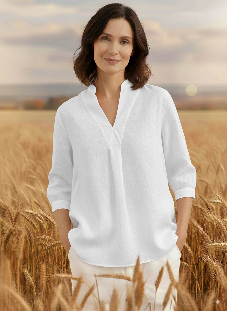 CLEARANCE🔥 Linen V Neck Top