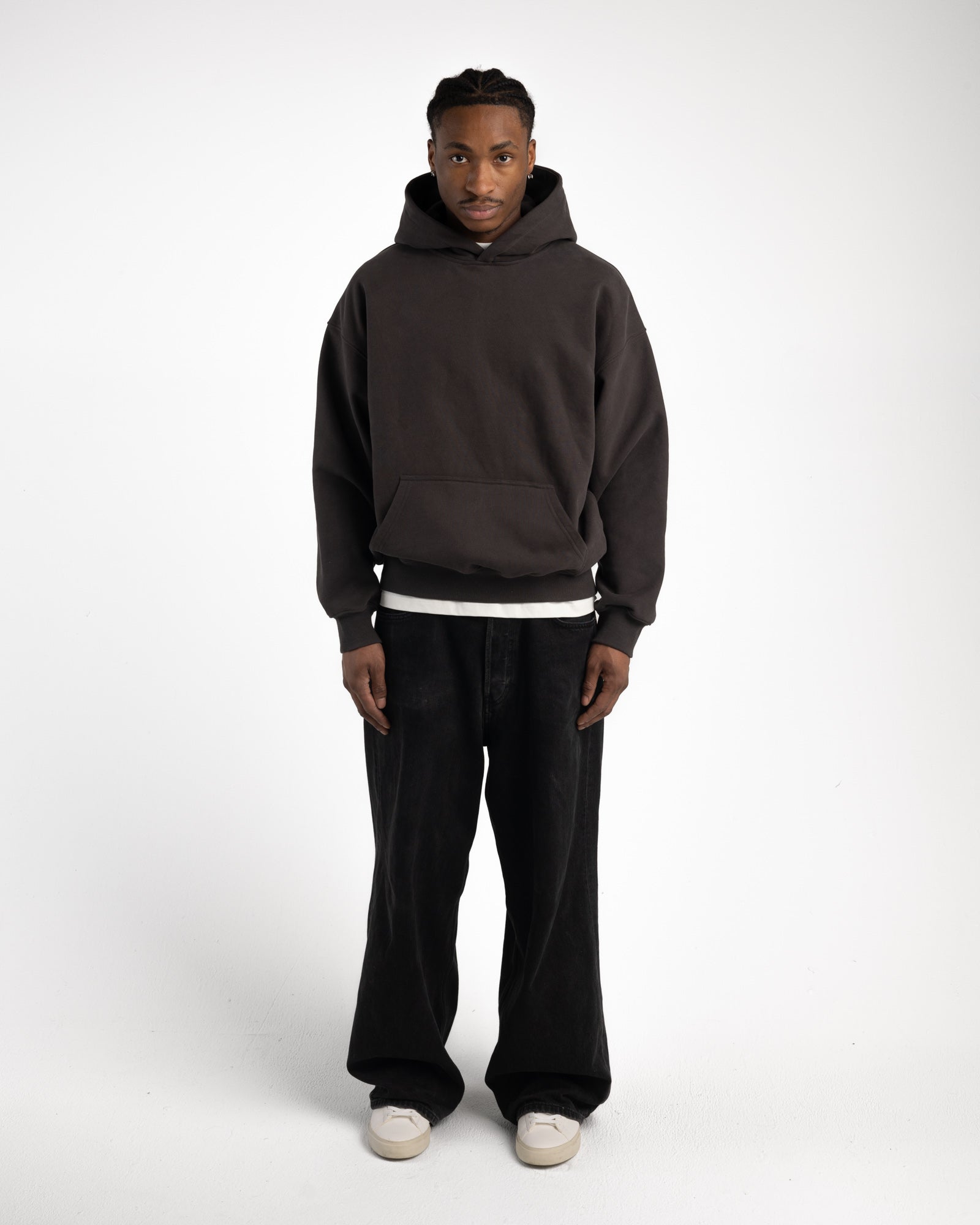 MATTE BROWN HOODIE-Fineriform