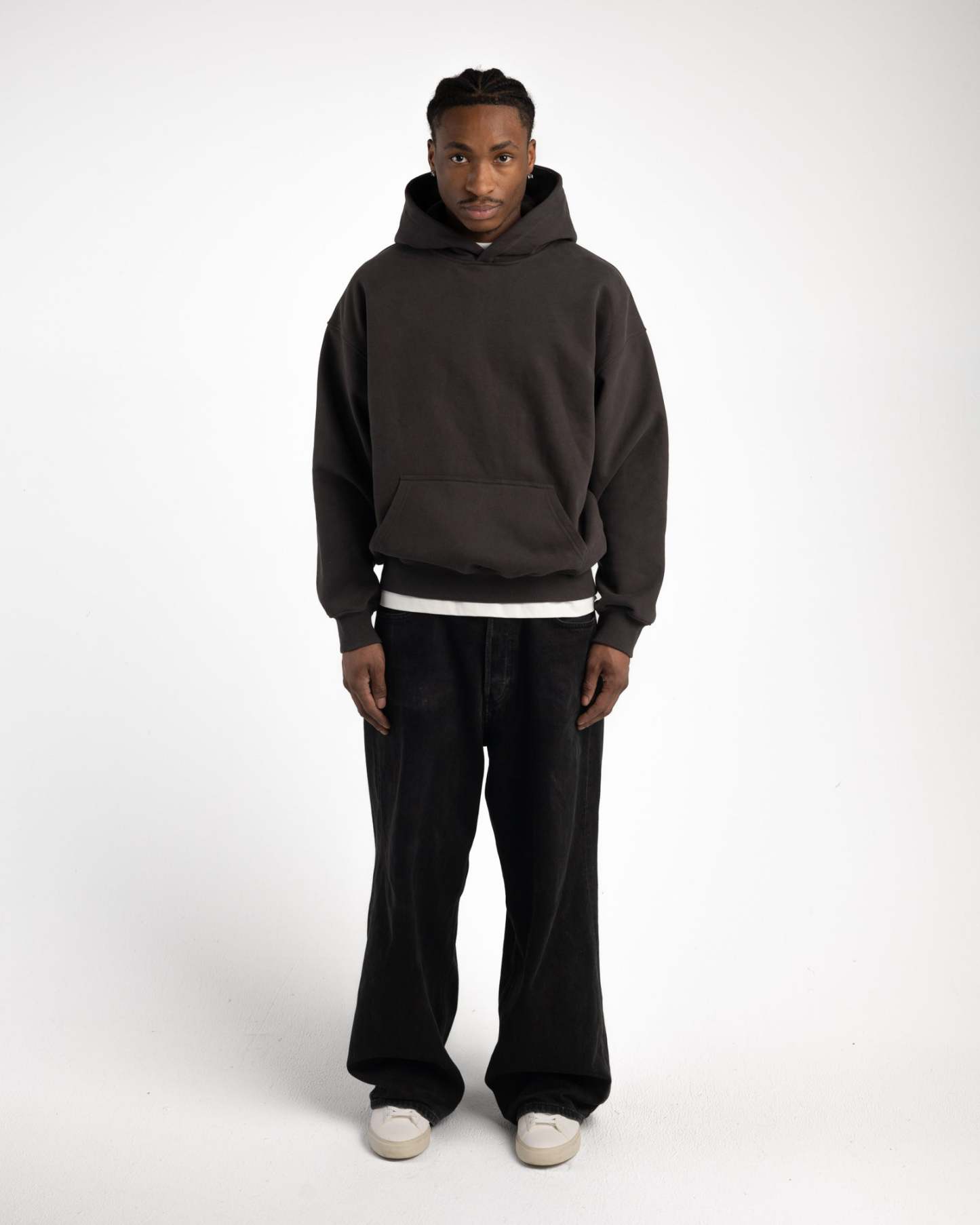 MATTE BROWN HOODIE-Fineriform