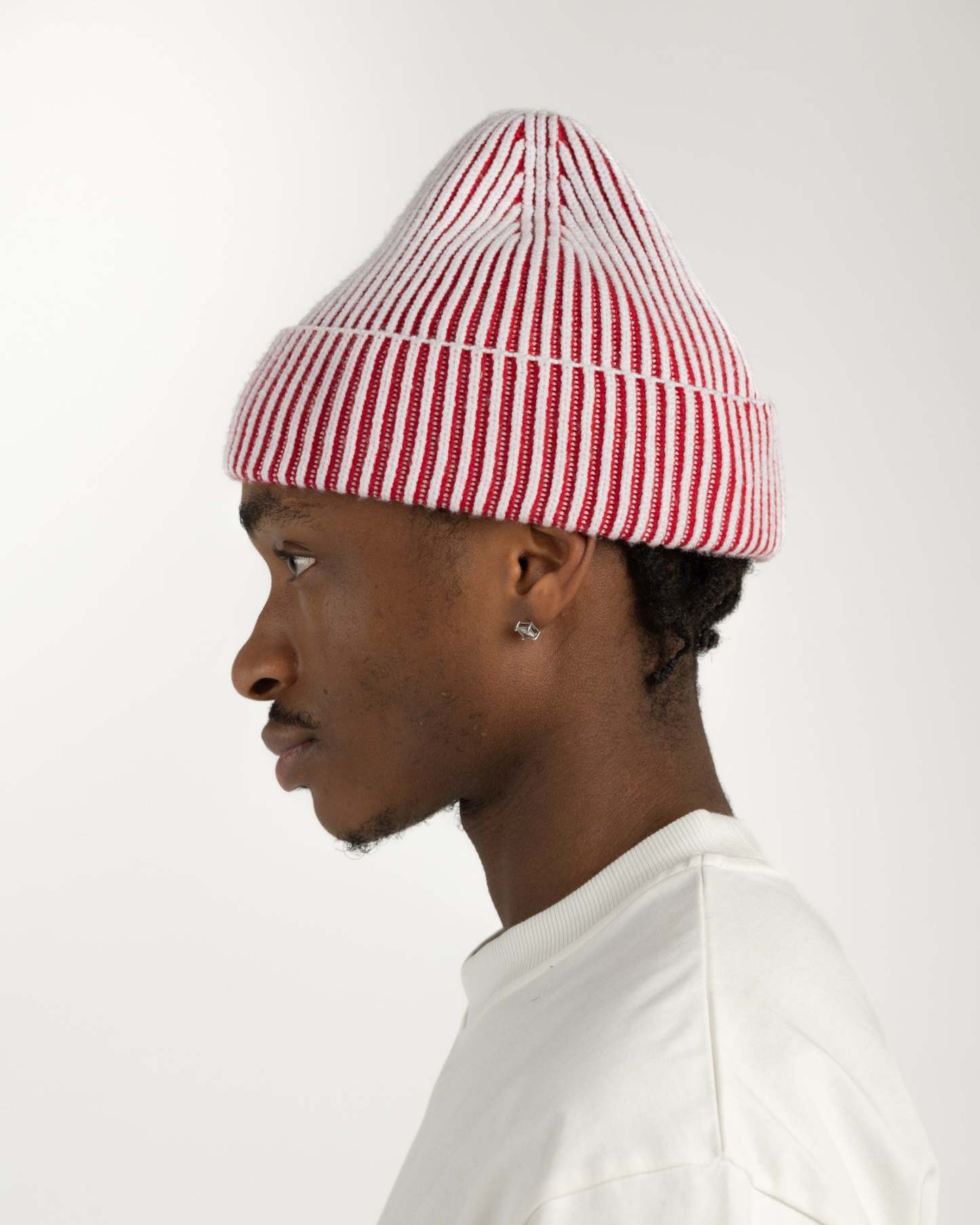 TWO-TONE BEANIE RED-Fineriform