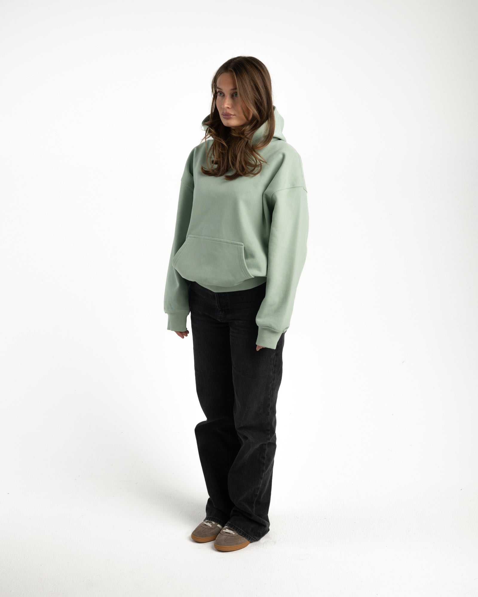 MATTE LIGHTGREEN HOODIE-Fineriform