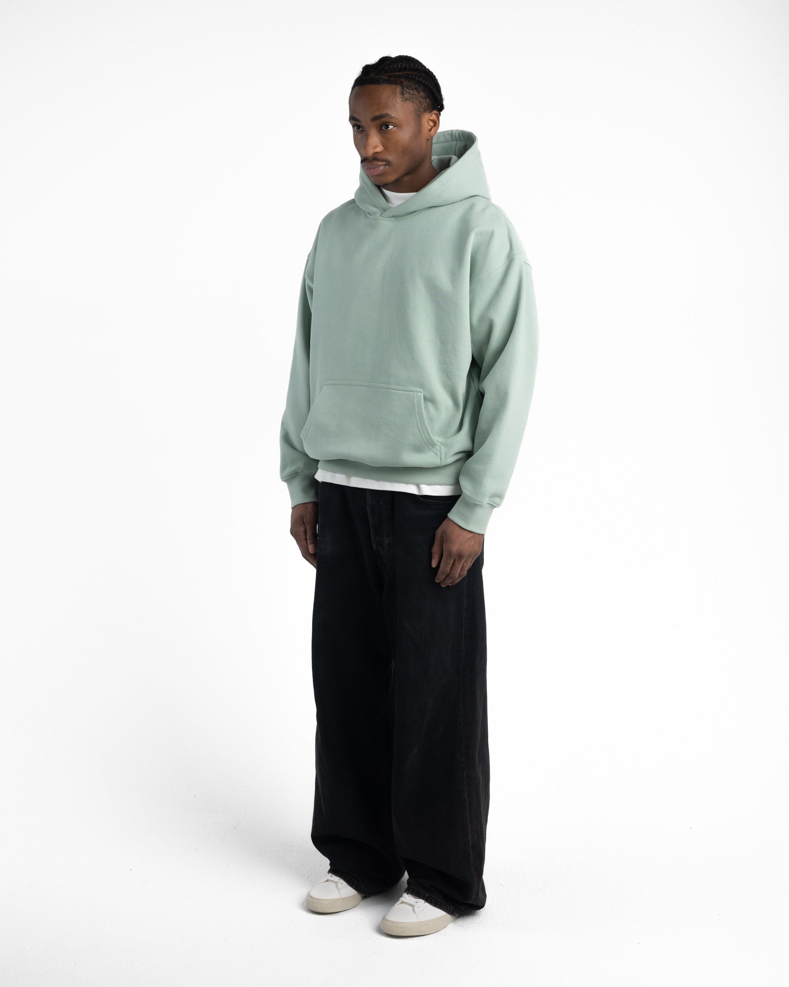 MATTE LIGHTGREEN HOODIE-Fineriform