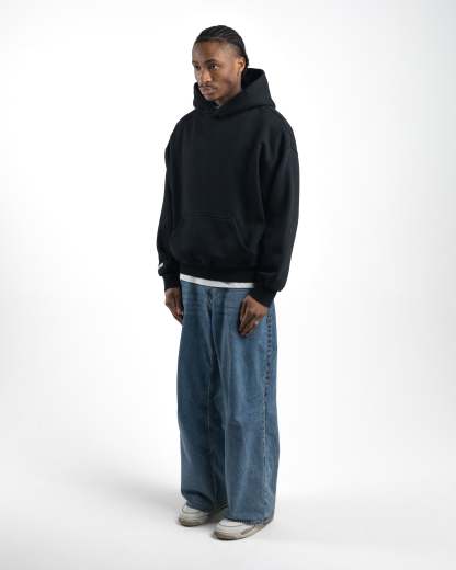 VINTAGE BLACK HOODIE-Fineriform