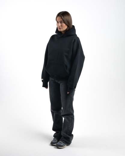 VINTAGE BLACK HOODIE-Fineriform
