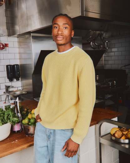 WASHED KNIT YELLOW-Fineriform