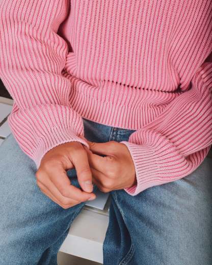 WASHED KNIT PINK-Fineriform