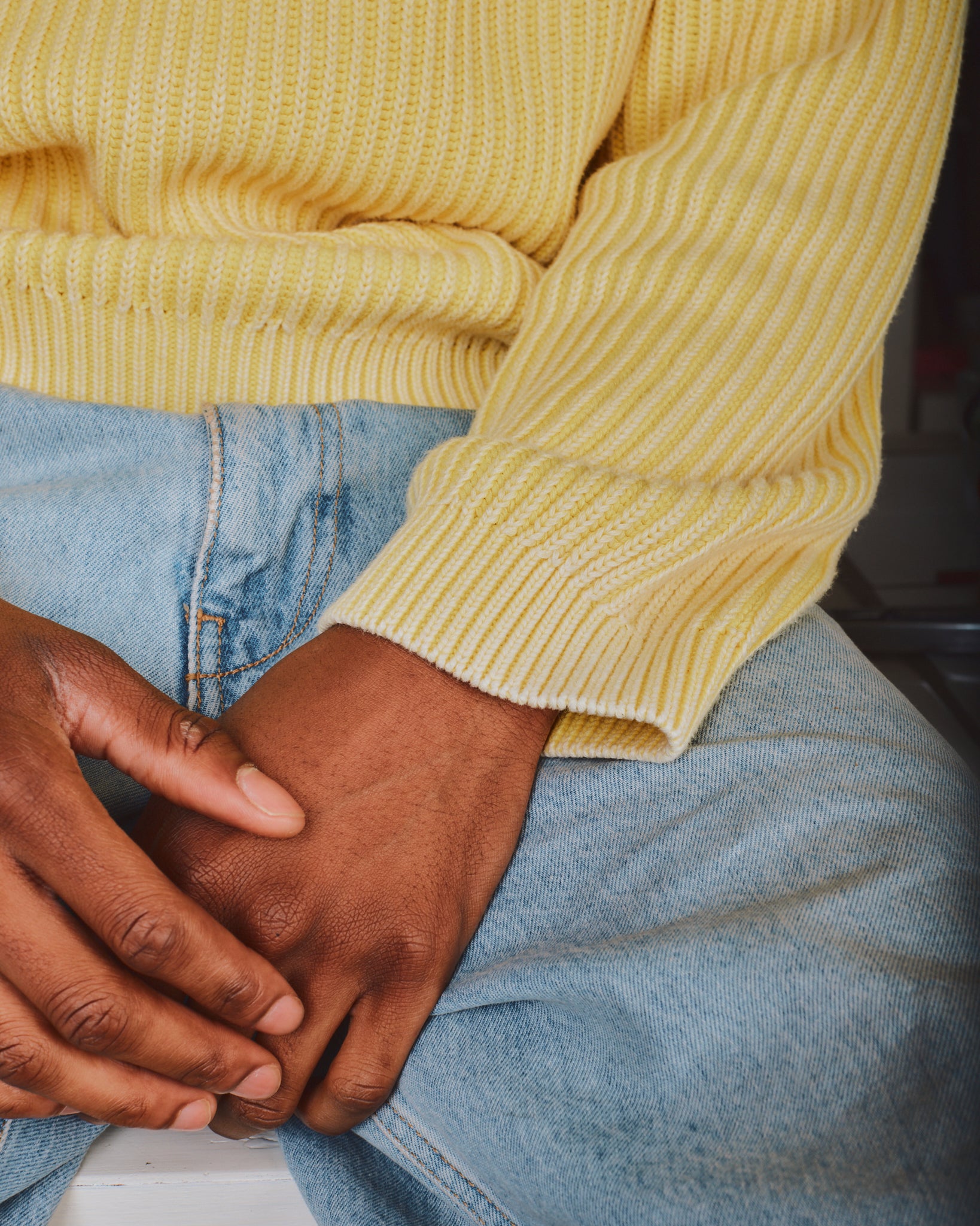 WASHED KNIT YELLOW-Fineriform