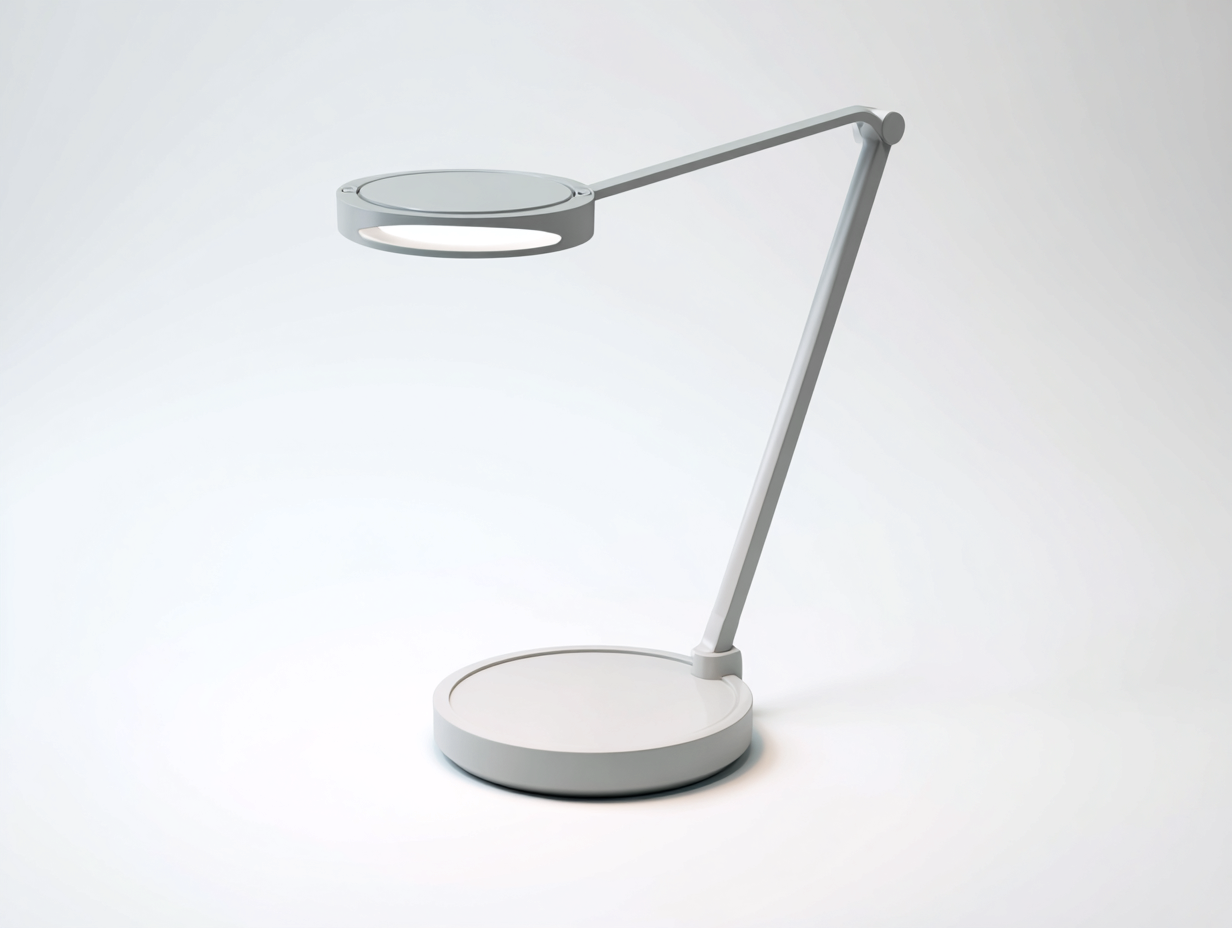 Lampada da tavolo LED regolabile - struttura metallo bianco - 30x18x48 cm - illuminazione direzionabile - design moderno studio