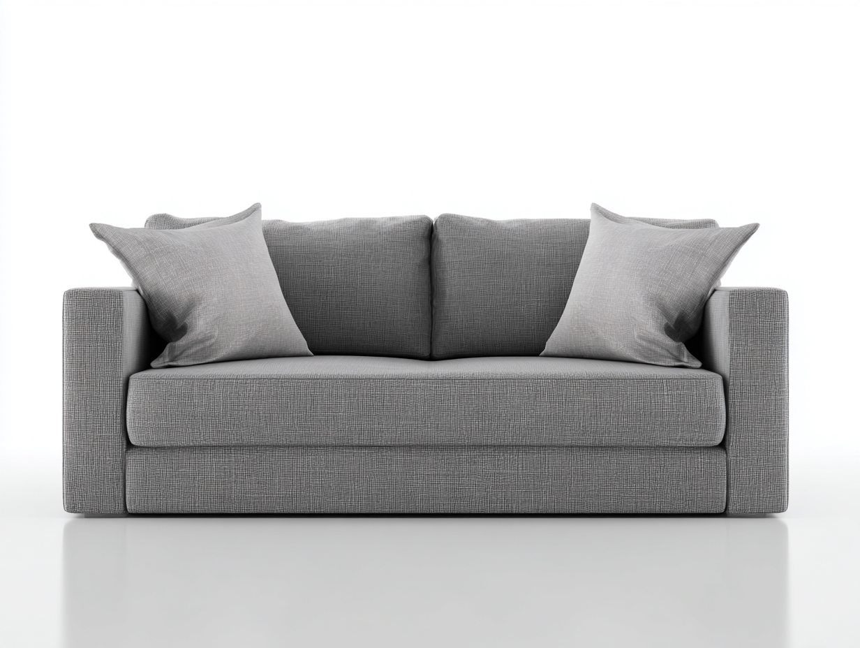 Divano 2 posti - tessuto grigio - 180x90x85 cm - imbottitura comfort - design moderno soggiorno
