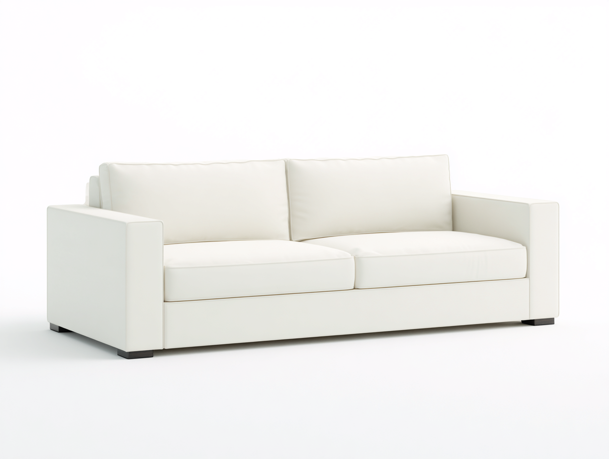 Divano a 2 posti - rivestimento in pelle sintetica - 180x85x80 cm - bianco - design moderno soggiorno