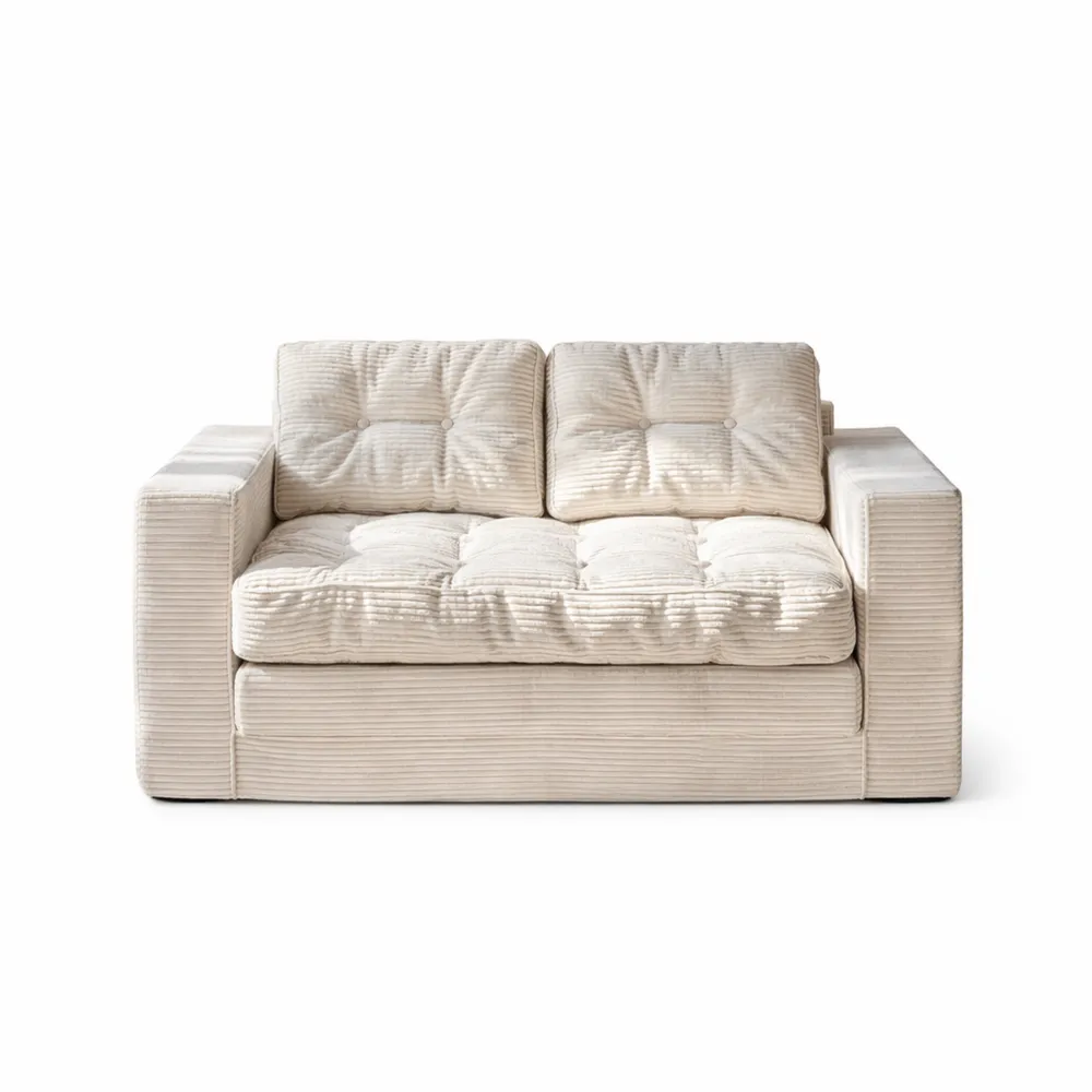 Canapé-lit Convertible avec Matelas Pliable et Oreillers, Lit d'Appoint pour Salon ou Chambre, Surface 101x196CM