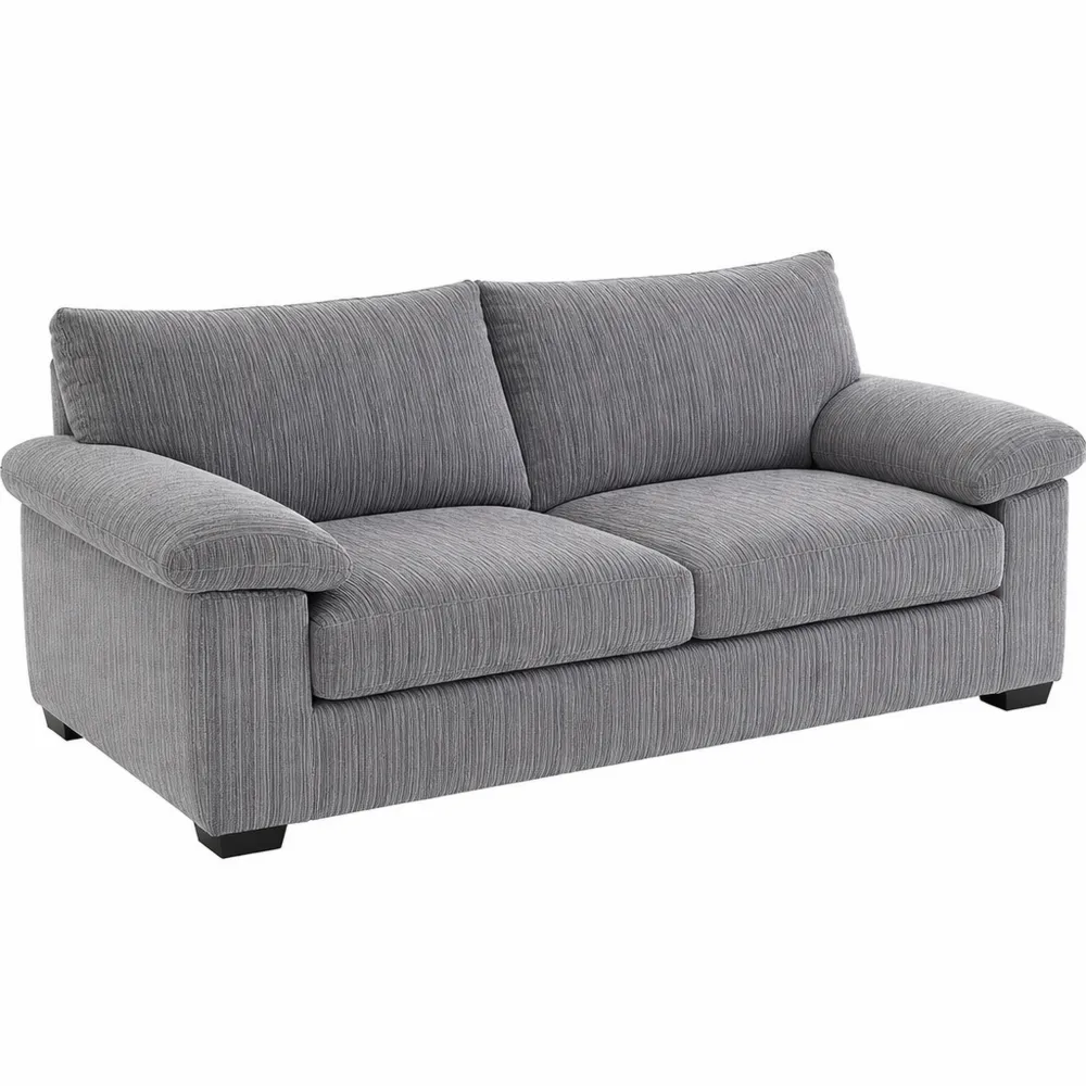 Salon en velours côtelé crème pour deux et trois personnes