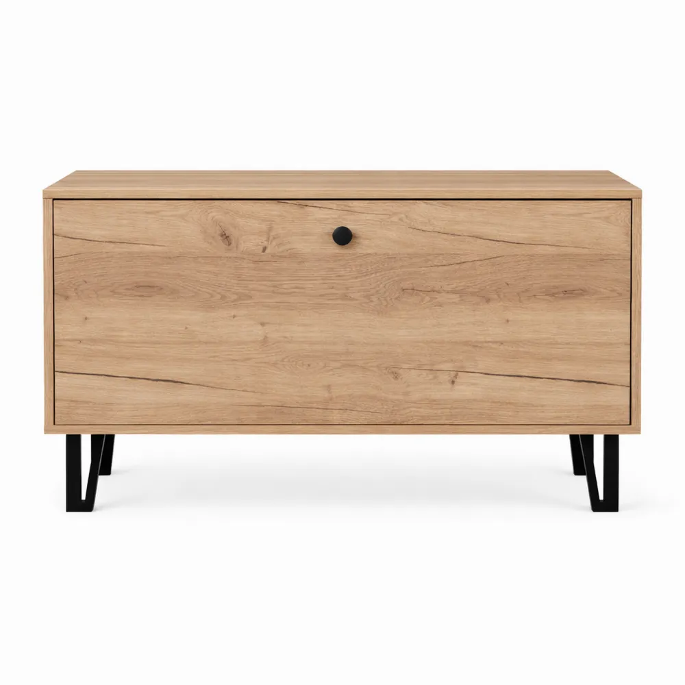 Banc à chaussures en chêne doré 80x46 cm