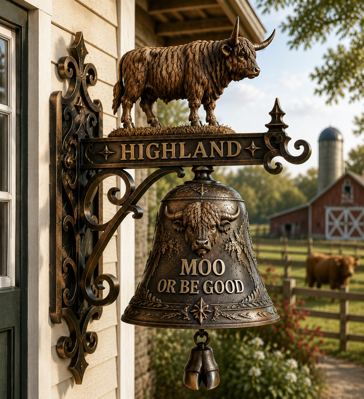 Highland Cow Outdoor Doorbell