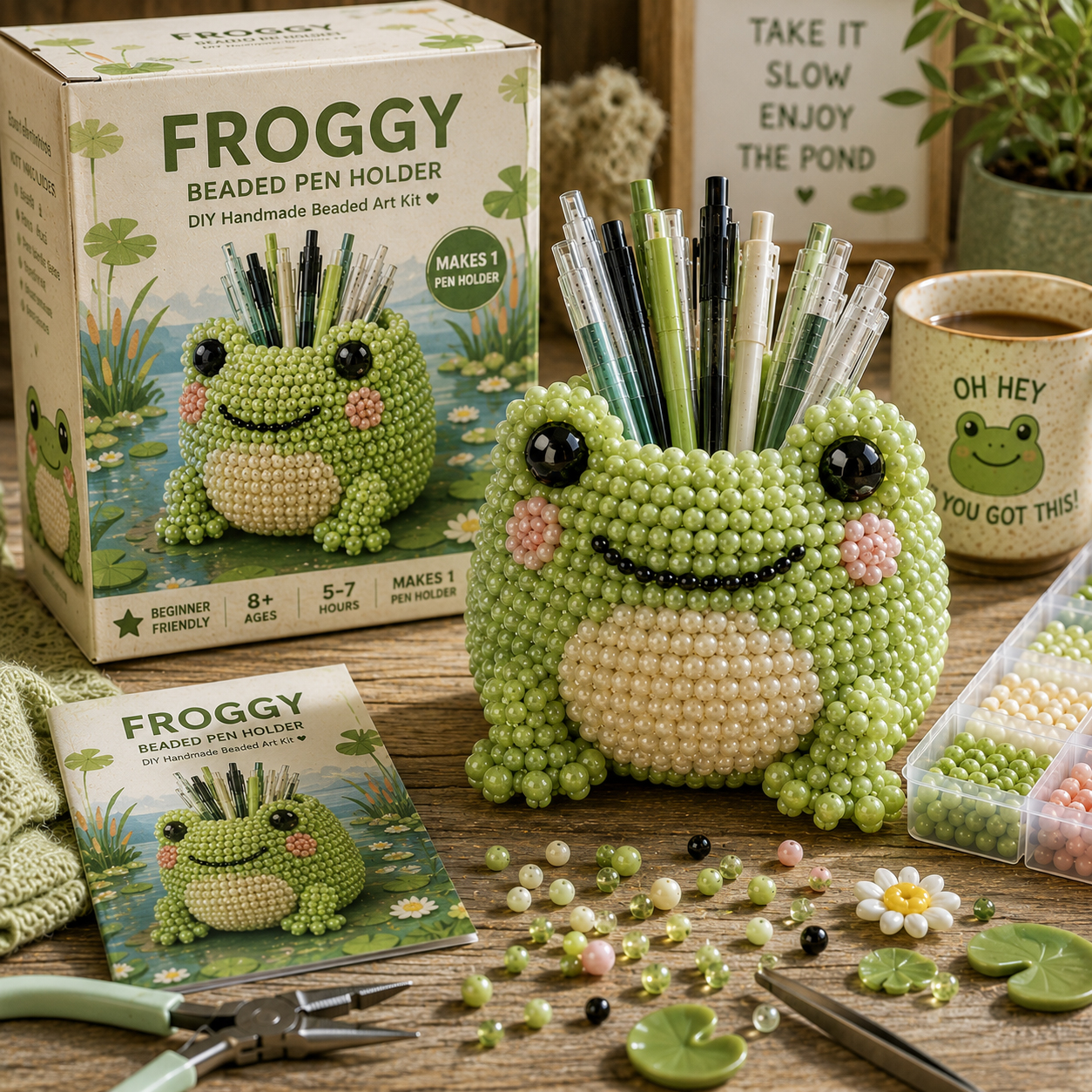 Beaded Animal Pen Holder DIY Kit