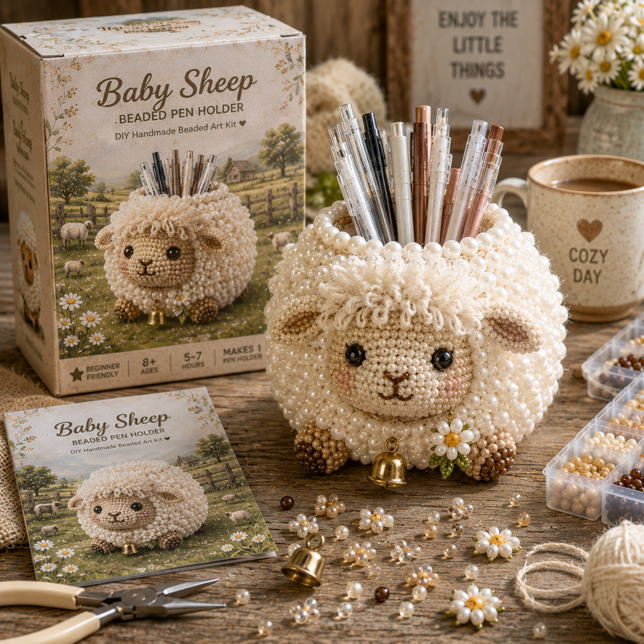 Beaded Animal Pen Holder DIY Kit