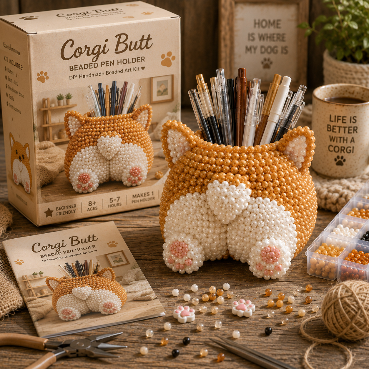 Beaded Animal Pen Holder DIY Kit