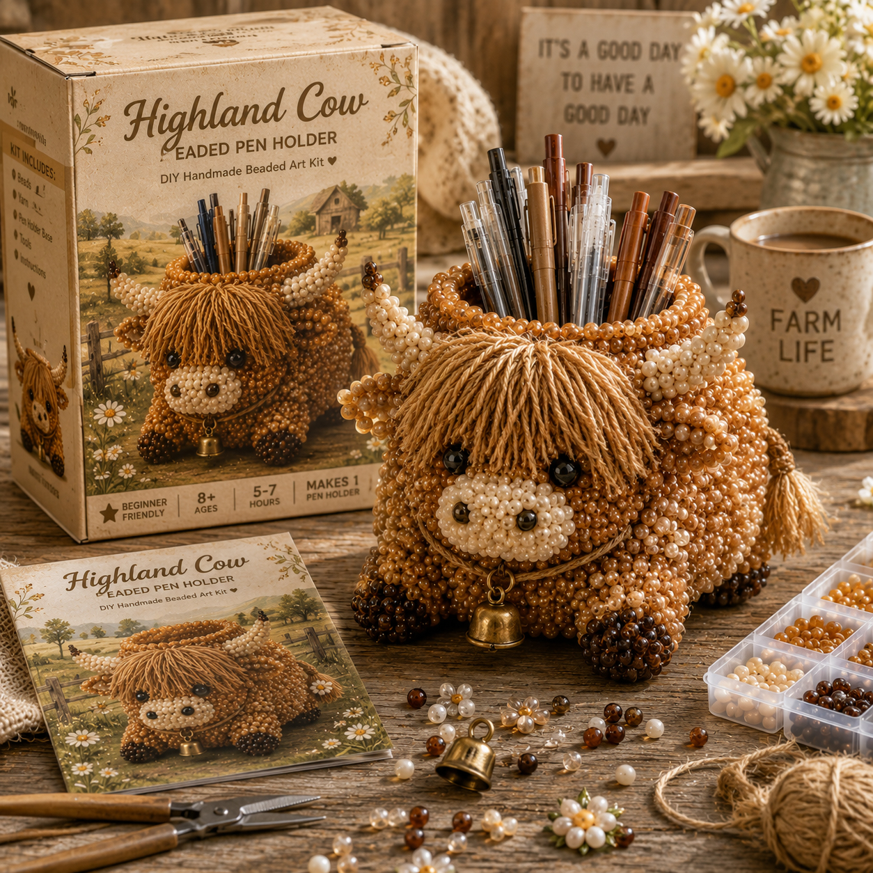 Beaded Animal Pen Holder DIY Kit