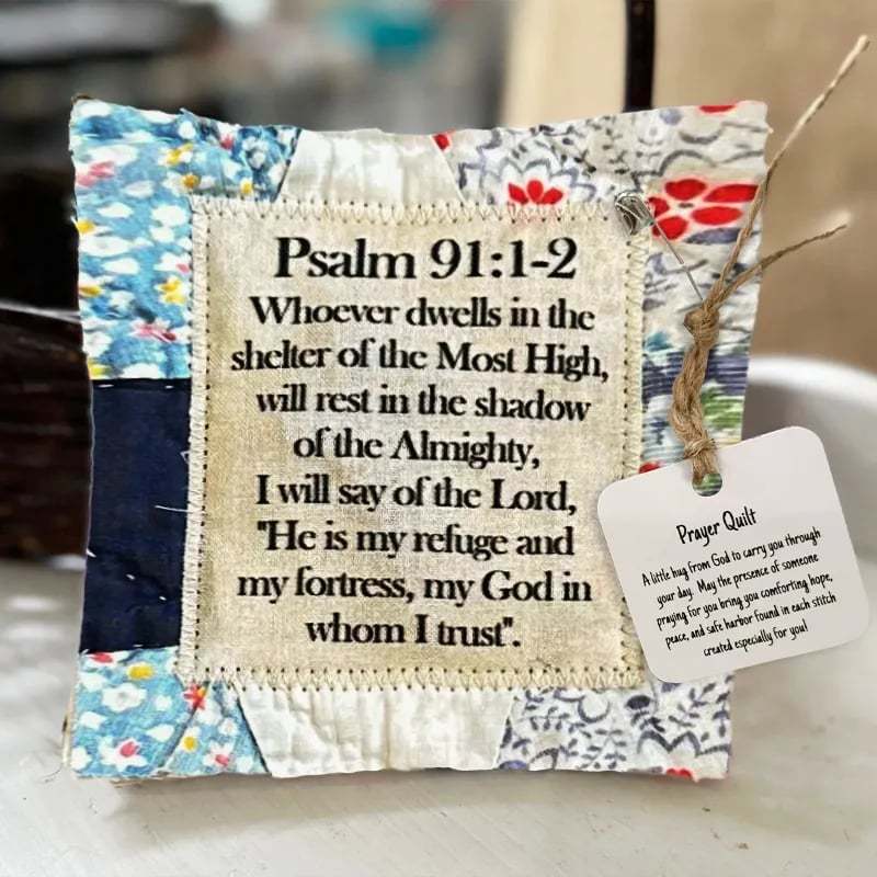 ✝️Best Encouraged And Blessed Gift-Prayer Quilt with cross inside