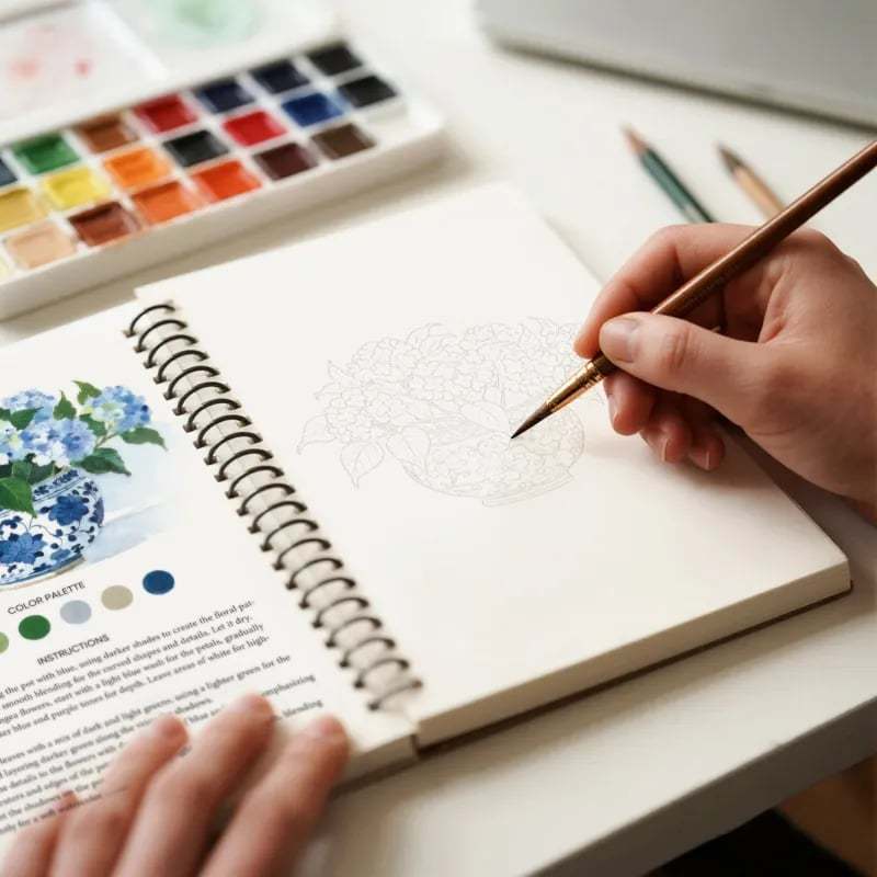 🔥LAST DAY SALE 60% OFF 🖼️Beginner-Friendly💕 Watercolor Workbook