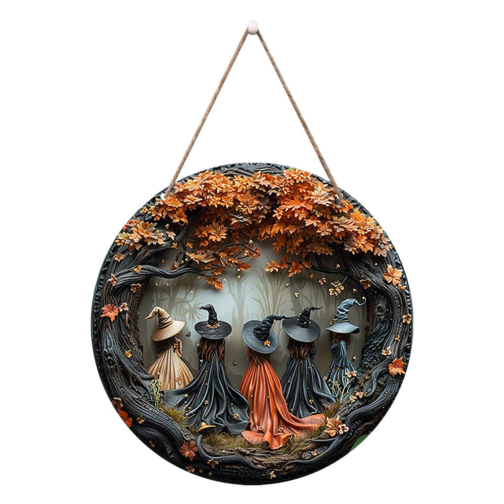 Halloween witch sign