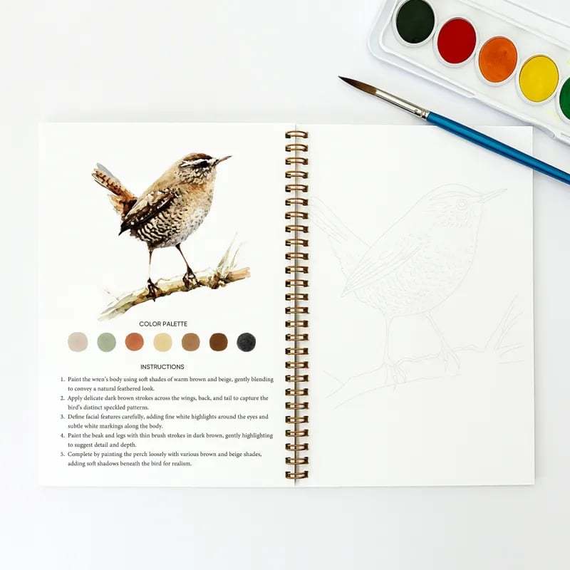 🔥LAST DAY SALE 60% OFF 🖼️Beginner-Friendly💕 Watercolor Workbook