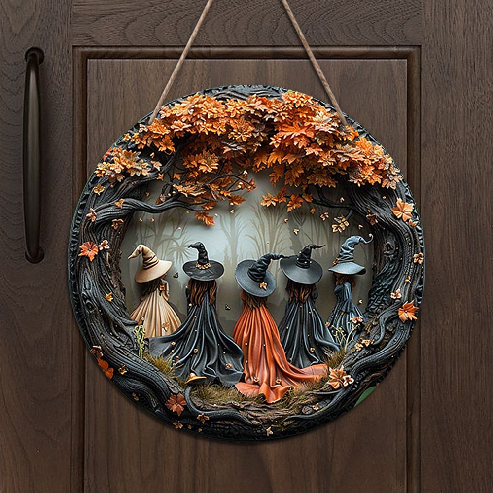 Halloween witch sign
