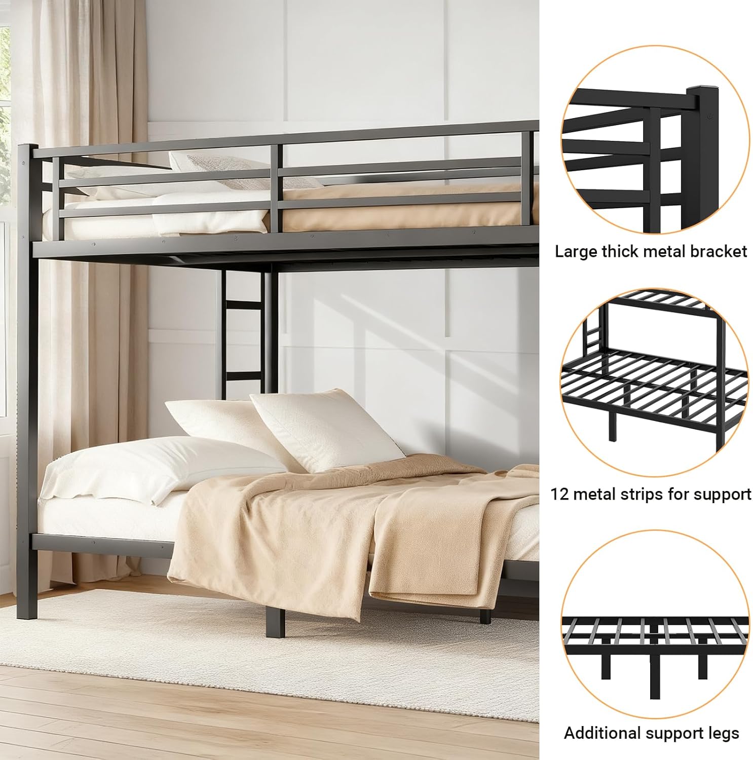 Queen Over Queen Bunk Bed