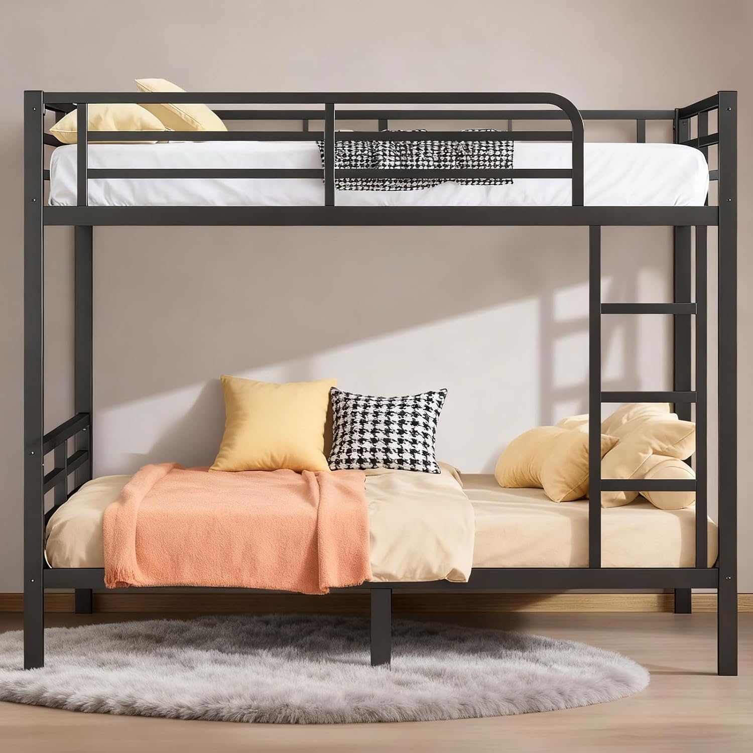 Full Over Full Metal Bunk Bed Frame for Adults & Teens