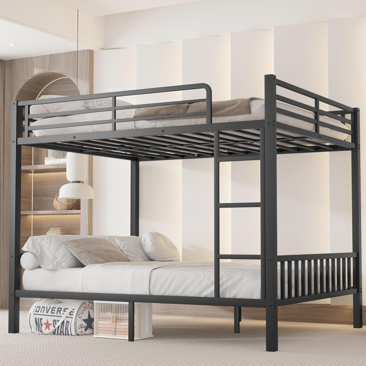 Queen Over Queen Metal Bunk Bed